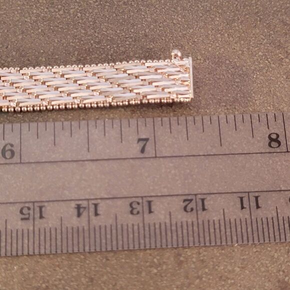 Milor Italy Sterling Silver Riccio Woven Link Bracelet - Picture 7 of 8